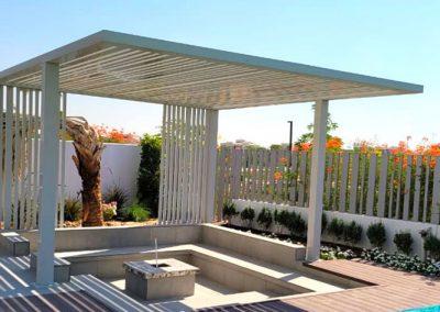 Alumium Pergola with Sunken Seating Area